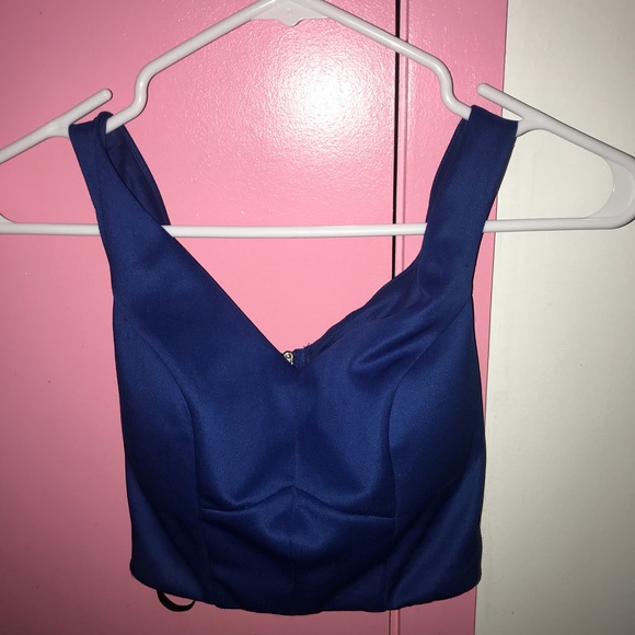 Royal Blue 2 Piece Prom Dress - Picture 5 of 5